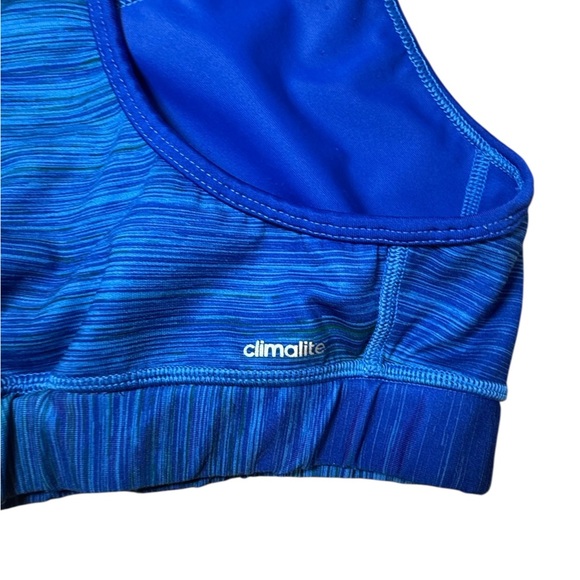 Adidas Climalite Sports Bra Women’s Medium Vibrant Blue Activewear Gym Top - Picture 4 of 4
